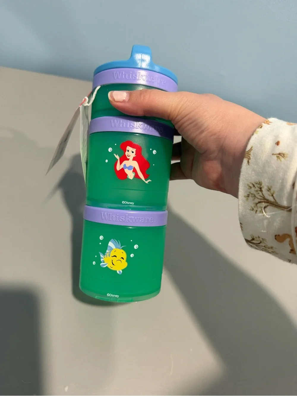 Disney Ariel Stacking Snack Containers - Green & Purple